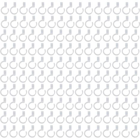 100 crochets coupe-vent pour cintres et barres de penderie (blancs)-4.5X3X1.4cm-White (1/3)