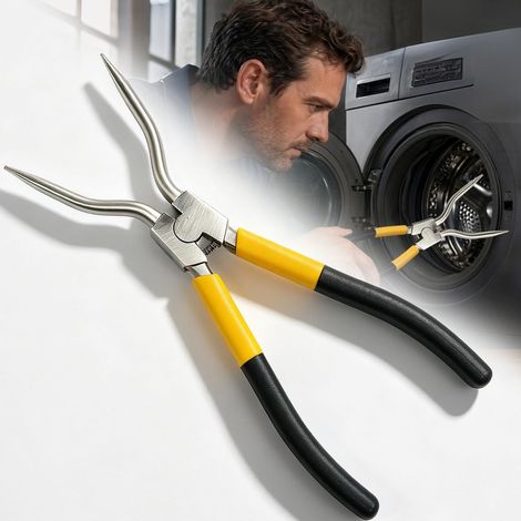 Pince à Circlips de 11 Pouces – 28 cm, Ouverture Max 11 cm – Acier Carbone – pour Collier Joint de Porte Lave-Linge – Compatible avec Machine à Laver – Manche Anti-dérapant (1/5)