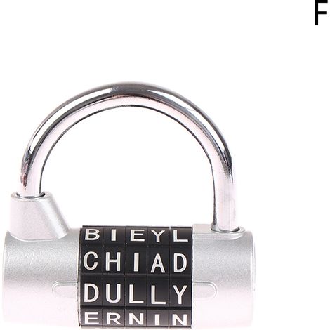 Cadenas de voyage argenté à 5 chiffres avec combinaison (1/5)