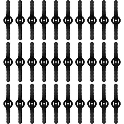 30 Pieces Plastic Replacement Blades, Blades for Trimmers, Mower Blades, Replacement Blades Compatible with Cordless Trimmers - Karteo (1/4)