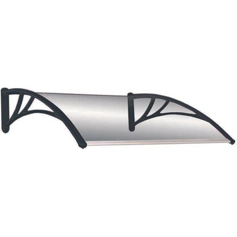 Pensilina in policarbonato trasparente da 120x80 cm con altezza di 23 cm - Modello Vette 06521 (1/5)