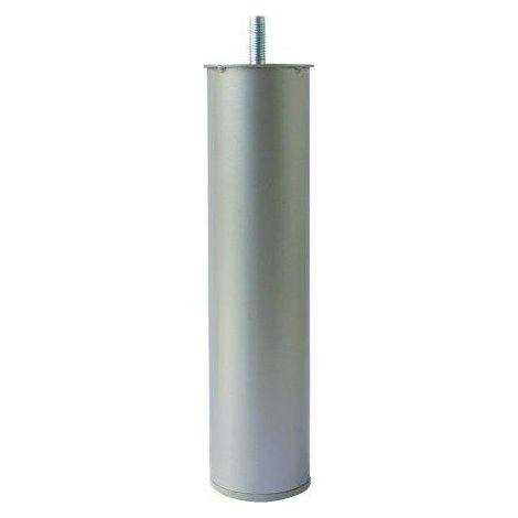 Piede tondo in metallo per rete letto Ø 60 - H. 25 cm. grigio