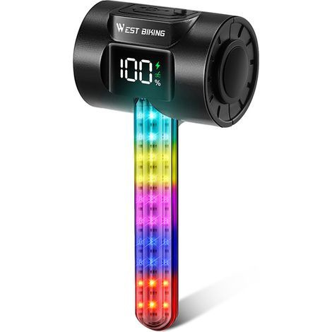 Intelligent sequential taillights for bicycles, IPX4 navigation light, brake lights, signal lights for night riding, colorful smart models. (1/5)