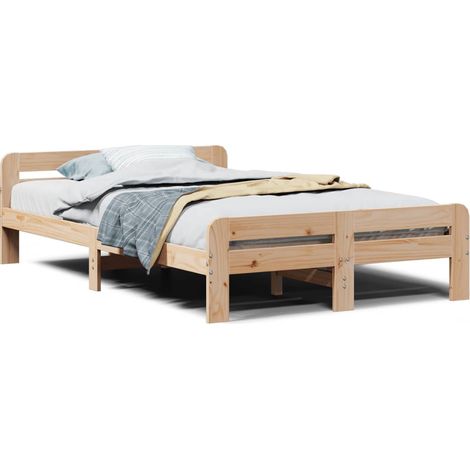 Maison Exclusive - Massivholzbett ohne Matratze 120x190 cm Kiefer (1/5)