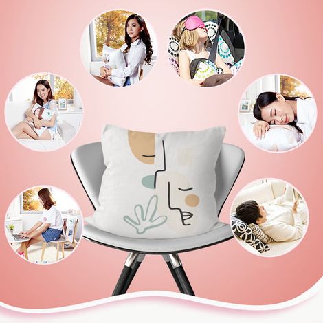 Housse de coussin carrée 45x45 cm motif artistique déco salon canapé fauteuil chambre coussin mode (1/2)