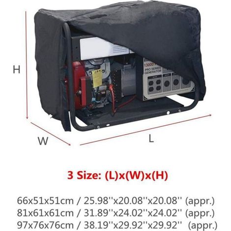 Housse De Protection - Polyester 210D Impermeable - Pour Generateur Electrique - 97x76x76 cm - 1 Piece (1/5)