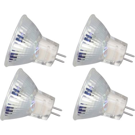 Lot de 4 ampoules MR11 LED 2W 12LED 300LM, douille à deux broches, pour projecteurs, spots encastrés, rails et éclairage paysager, blanc froid (1/5)