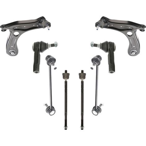 KIT BRACCIO OSCILLANTE 8 PEZZI COMPATIBILE CON SKODA RAPID (NH3, NK3, NK6) 1.4 TDI / Kit Sospensione Completo OE/OEM / Bracci Oscillanti + Testine Sterzo / Sostituzione Diretta OEM