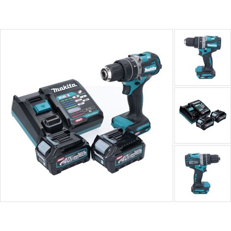 Makita HP 002 GD201 Akku Schlagbohrschrauber 40 V 64 Nm Brushless + 2x Akku 2,5 Ah + Ladegerät (1/5)