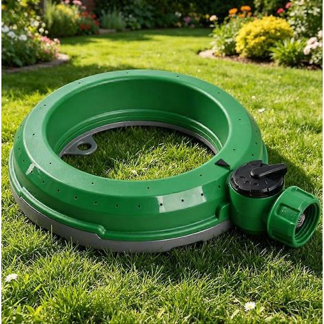 Arroseur de jardin Spray Nine anneau réglable arrosage circulaire uniforme 84 m² molette réglage débit base métallique robuste (1/5)