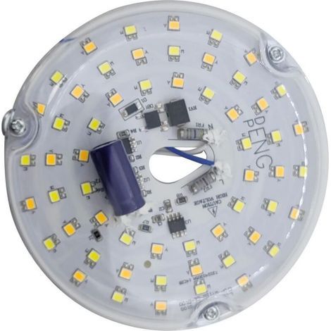 LED-Deckenleuchten-Ersatzpanel, 3CCT 3000K 4000K 6000K LED-Deckenventilator-Upgrade-Kit 4 Zoll energieeffiziente 15W Leuchte (230V) (1/5)