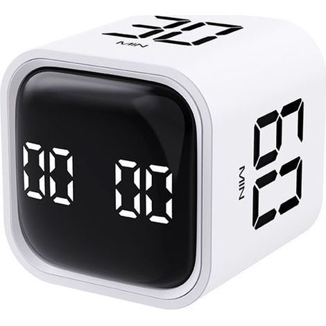 Timer - Kitchen Timer - Gravity Sensor Cooking Timer - Silent - Approximately - Noise - 5/10/30/60 minutes - Adjustable Time - For - Work - Study - Kitchen Cooking - White (1/5)