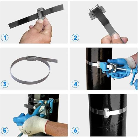 Strapping Tensioner, Metal Strapping Tensioner, Manual Strapping Pliers Fixing Tools Metal Fasteners for Fixing Metal or Steel Strips (Spiral) (1/4)