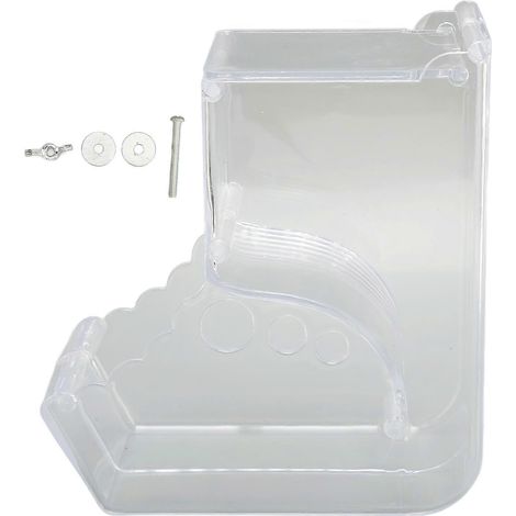 Distributeur de nourriture acrylique transparent grande capacité pour hamster, rongeurs, lapin, cochon d'Inde et oiseau - Mangeoire automatique volumineuse (1/5)