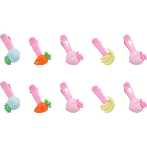10 Pieces Toddler Hair Clips, Plastic, One Size (1/5)