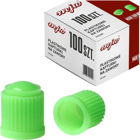 100 Stück grüne Ventilkappen aus Kunststoff, Radventil