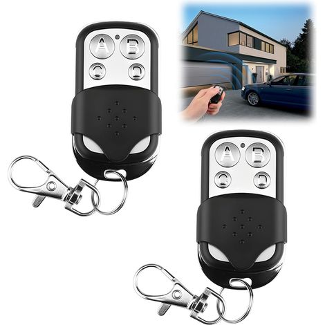 2-Piece Universal Gate Remote Control, 433.92 MHz Wireless 4-Button Garage Door Remote Control for Garage Doors and Cars (1/5)