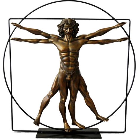 Figurine Léonard de Vinci lhomme de vitruve 41 cm