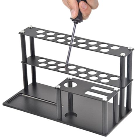 Barre de roulement de tournevis, porte-outils de bureau, organiseur compact Système de support peu encombrant, outils multi-emplacements avec base antidérapante pour garder les outils bien (1/5)