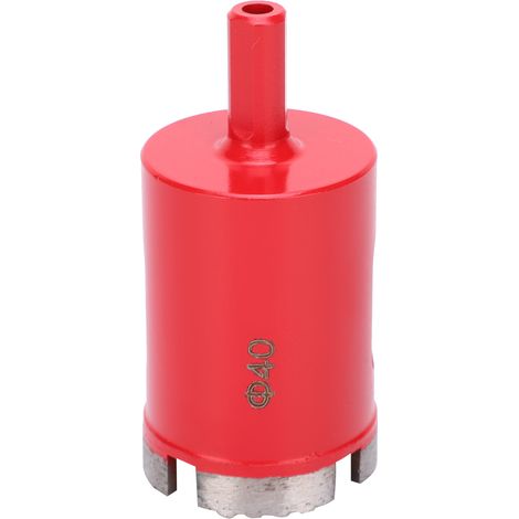 Mèche scie trépan diamantée rouge 40mm pour carrelage céramique marbre (1/5)