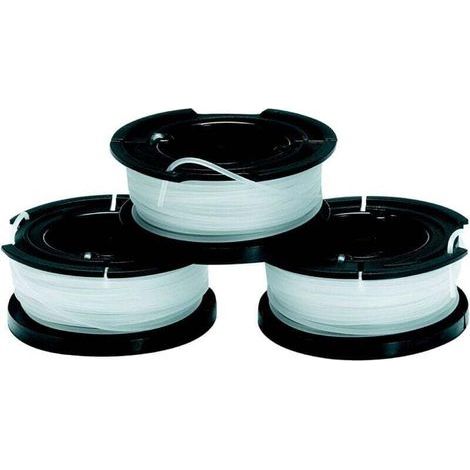 Lot de 3 Bobines de Rechange pour Coupe Bordures, Bobine A Déroulement Automatique, 3 x 10 m de Fil en Nylon Transparent et Résistant, Fil de 1,5 mm, A6485 XJ (1/5)