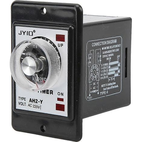 JYIO AH2‑Y 1S 8-poliges Zeitrelais, kleiner Zeiger-Zeitschalter für Automatisierungsgeräte, 220 V