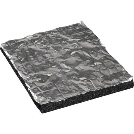 Adnauto – Plaque isolante adhésive aluminium 1003 x 1000 x 6mm – Résistante jusqu'à +160°C – Cellule semi-fermée pour insonorisation et isolation thermique