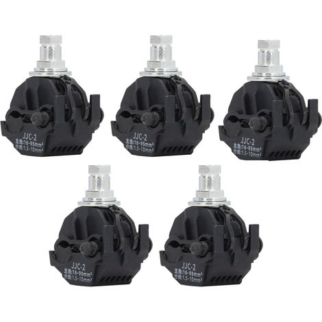 Lot de 5 connecteurs à perforation d'isolant 1 kV, pince anti-dénudation, répartiteur de câble haute/basse tension JJC 2
