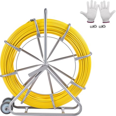 Tirette à câble fibre de verre 200m x 7,9mm (656 pieds) pour passage de câbles et gaines (1/5)
