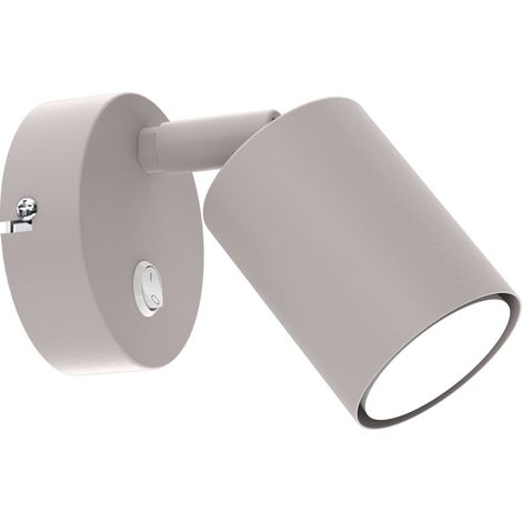 Applique murale orientable avec interrupteur GU10 8W beige kaszmir Luminex Fun (1/4)