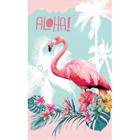 Kinderhandtuch mit kleinem Flamingo-Motiv, 30 x 50 cm