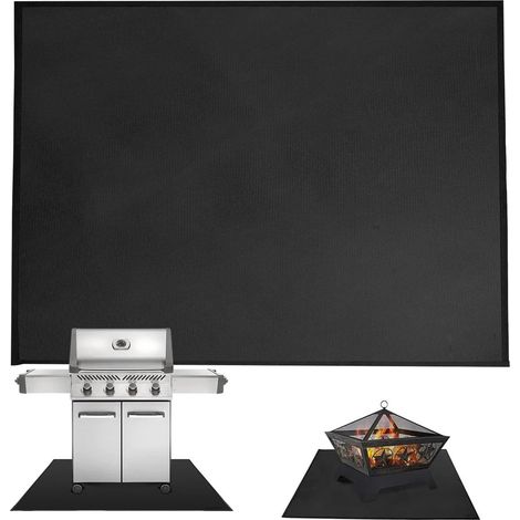 Tapis de sol pour churrasco - Protection de sol ignifugée pour feu de camp, antidérapant et durable