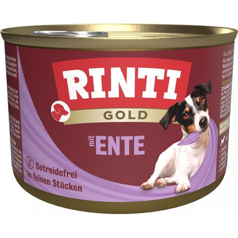 Rinti  Gold  Nourriture humide pour chien - Boîte de 185 g - Canard 185 g