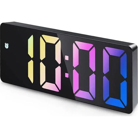 Digitaler Wecker, Digitaluhr mit LED-Anzeige für Temperatur und Datum, Schlummerfunktion, Sprachsteuerung, USB-/Batteriebetrieb (1/5)