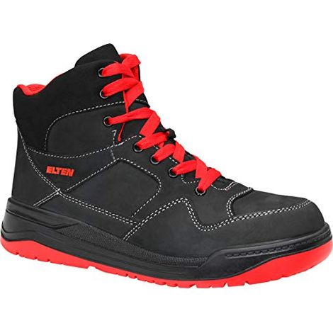 ELTEN - Calzatura alta con lacci nera/rossa MAVERICK black-red Mid ESD, S3 (1/4)