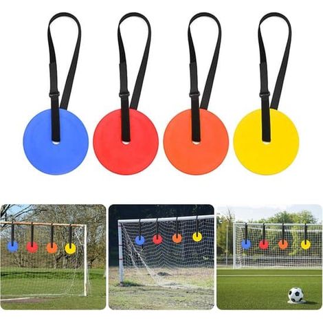 Ensemble de 4 pièces - Tableau d'entraînement de but de football - But de football - Tableau d'entraînement de but de football - Tableau de réaction de but de football - Tableau de cônes professionnel (1/5)