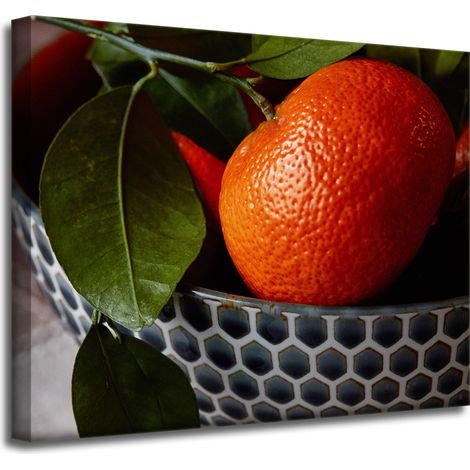 Leinwanddruck „Küche Orangen“ 50 x 40 cm Obstkorb