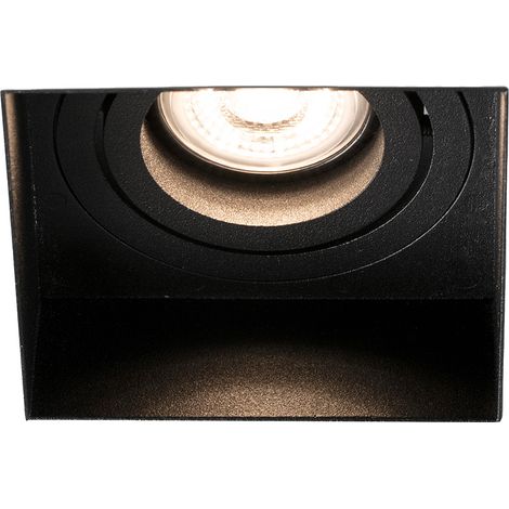 HYDE SQ Empotrable negro cuadrado orientable sin marco