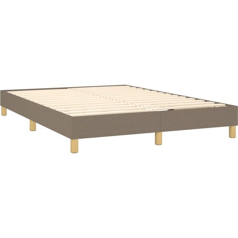 Somier de láminas sobre patas estructura de cama 140x200 cm tela topo TDL0206933