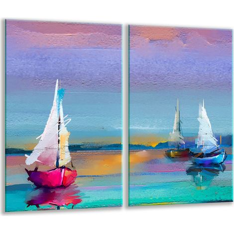 2x 30x52 cm große Schneidebretter aus Glas im Querformat (1/5)