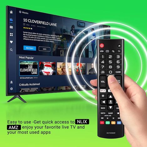 Set mit 2 Universalfernbedienungen für LG Smart TV OLED NanoCell QNED UHD LED 3D, Ersatz für die Original-LG-Fernbedienung, kompatibel mit allen LG TV-Modellen und -Serien (1/2)