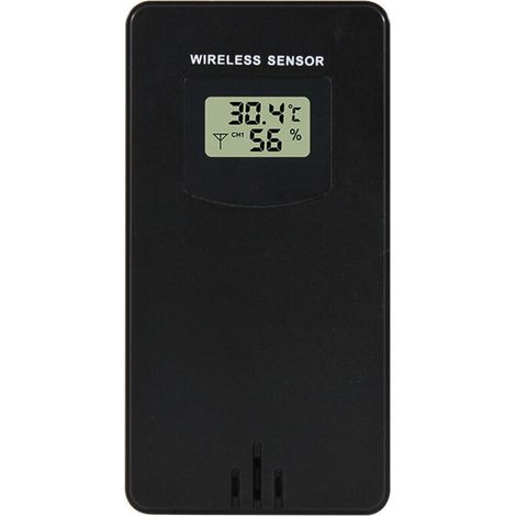 Wetterstation Zubehör Drahtloser Sensorfühler Temperaturmonitor Außen Ersatzsensor Neutral Schwarz 53.49.6cm 1pc (1/3)