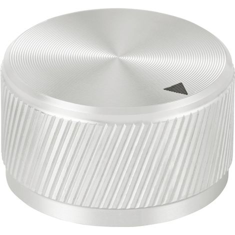 TRU COMPONENTS TC-11613820 Tête de bouton rotatif avec marquage argent (Ø x H) 30 mm x 17 mm alumini (1/4)