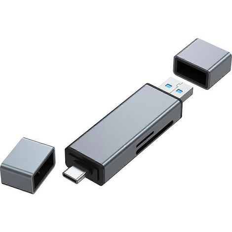 Lecteur de cartes OTG, adaptateur USB-C, clé USB, lecteur de cartes TF/SD, adaptateur SD pour téléphones portables, tablettes et ordinateurs portables. Accessoires pour ordinateurs portables. (1/5)