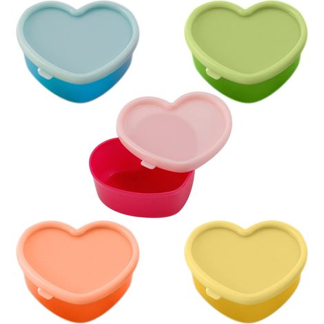 5 Heart Shaped Snack and Spice Organizers - Mini, Small and Freezer Boxes (1/5)
