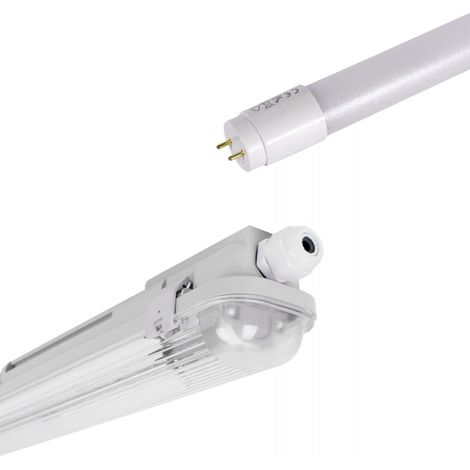 Kit Feuchtraumleuchte 120cm + LED-Röhre T8 18W - 6000K
