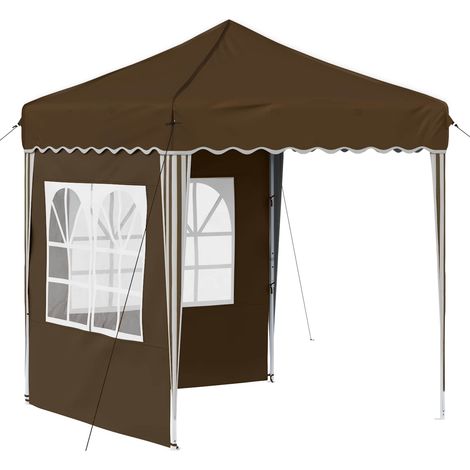 Pop-up Party Tent 195 x 195 x 245 cm Taupe Oxford Fabric vidaXL