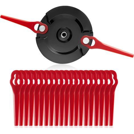 Doppelklingenhalter Trennscheibe Kompatibel mit Einhell Akku-Rasentrimmer GE-CT 18LI, Gardol  Master Gardener  Mr Gardener Zubehör, 20 Stück Klingen (1/4)