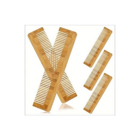 Emballage en papier kraft écologique non peint pour hôtel, peigne en bambou, peigne en bois, entièrement naturel, épais (une pièce) (1/5)