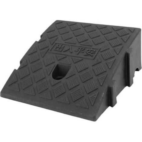 Rampe de bordure avec boucle latérale 9,84 x 10,63 4,33 pouces Capacité de poids de 2 200 lb Rampes d'allée en PVC pour quai de chargement Trottoir Voiture Scooter Vélo Moto (1/5)